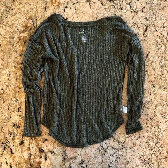 American Eagle Outfitters 🦅 Soft & Sexy Rib Long Sleeve - Picture 4 of 7